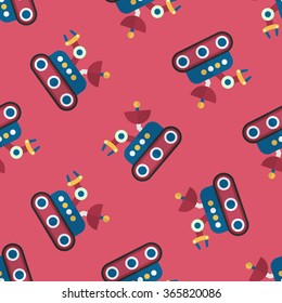 Rover flat icon, seamless pattern background