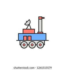 rover icon. Element of space outline color icon. Thin line icon for website design and development, app development. Premium icon