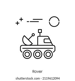rover icon. Outline style icon design isolated on white background