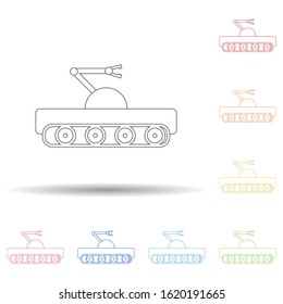 Rover in multi color style icon. Simple thin line, outline vector of space icons for ui and ux, website or mobile application