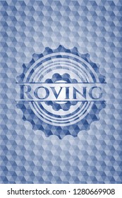 Roving blue hexagon badge.