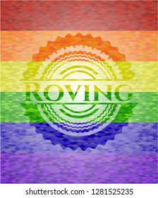 Roving lgbt colors emblem 