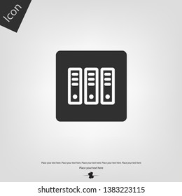 Row of binder icon. Vector illustration