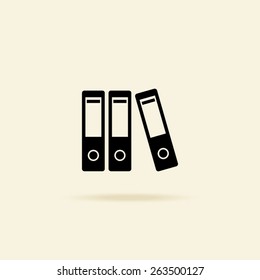 Row of binders icon