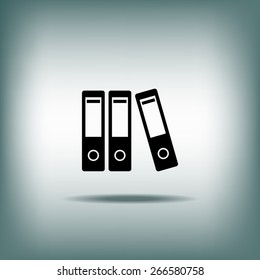 Row of binders icon