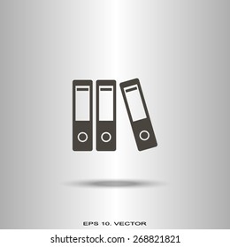 Row of binders icon