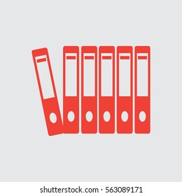 Row of binders icon