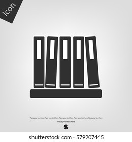 Row of binders icon