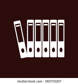Row of binders icon