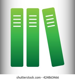 Row of binders, office folders icon