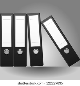 Row of binders vector