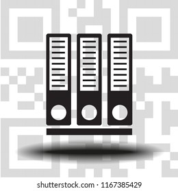 Row of binders vector icon