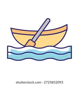 Row Boat Vector icon which can easily modify or edit

