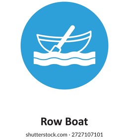 Row Boat Vector icon which can easily modify or edit

