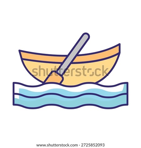 Row Boat Vector icon which can easily modify or edit

