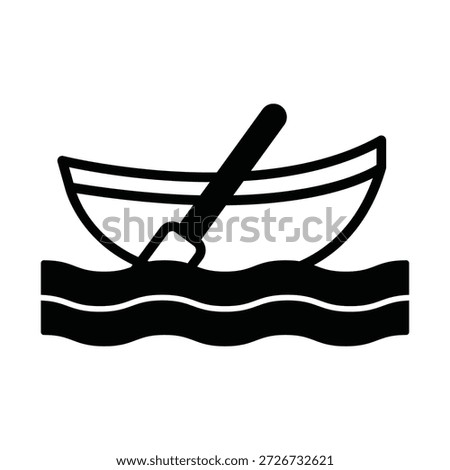 Row Boat Vector icon which can easily modify or edit

