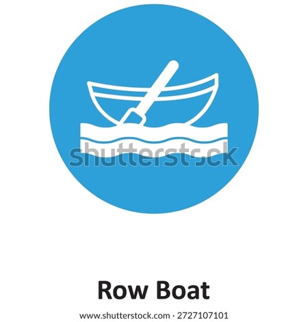 Row Boat Vector icon which can easily modify or edit

