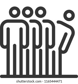 Row, bold line stick figure icon. The illustration is vector, editable stroke, 48x48 pixel perfect. Crafted with precision and eye for quality.