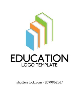 Row of book logo template with cheerful colors