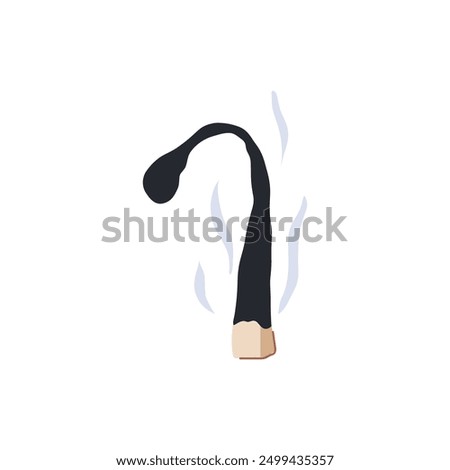 row burning match cartoon. worker box, box black, ignite wood row burning match sign. isolated symbol vector illustration