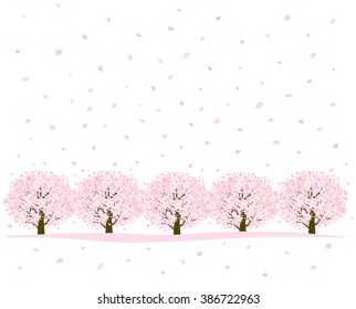 桜並木 のイラスト素材 画像 ベクター画像 Shutterstock