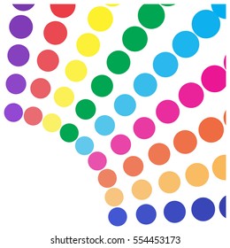 Row of colorful cycles, vector illustration