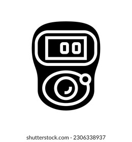 row counter knitting wool glyph icon vector. row counter knitting wool sign. isolated symbol illustration