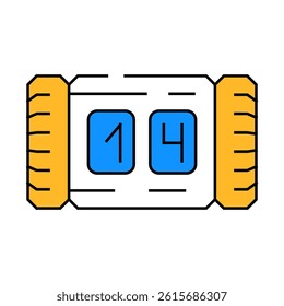 row counter knitting wool line icon vector. row counter knitting wool sign. isolated symbol illustration