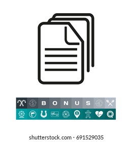 Row of folders simple icon
