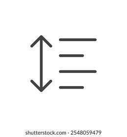 Row height icon Logo symbol outline set