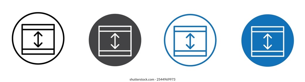 Row highted icon Logo sign in thin line outline