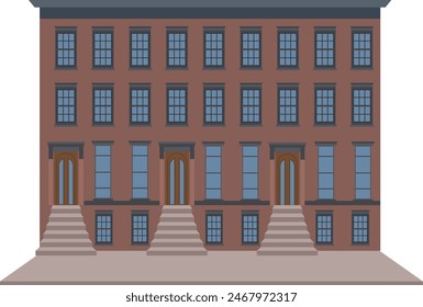row house icon vector illustration