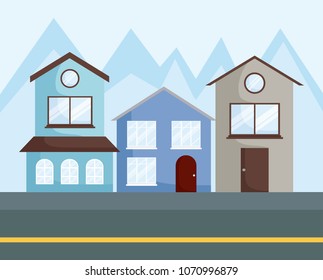 row of houses design