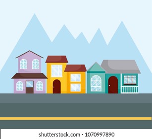 row of houses design