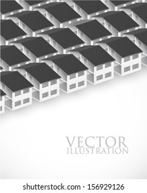 Row of houses - vector illustration 
