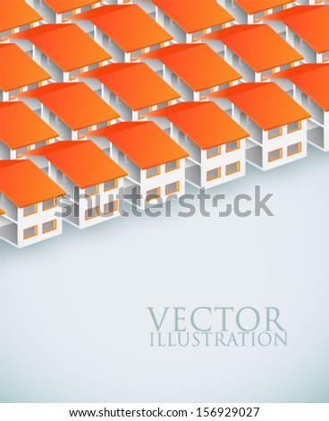 Row of houses - vector illustration 