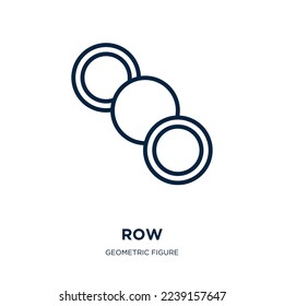row icon from geometric figure collection. Thin linear row, rowing, water outline icon isolated on white background. Line vector row sign, symbol for web and mobile