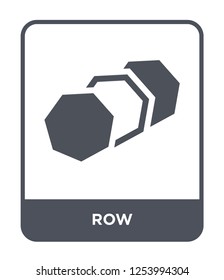 row icon vector on white background, row trendy filled icons from Geometric figure collection, row simple element illustration