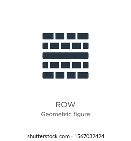 Row icon vector. Trendy flat row icon from geometric figure collection isolated on white background. Vector illustration can be used for web and mobile graphic design, logo, eps10