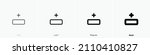 row insert top icon. Thin, Light Regular And Bold style design isolated on white background