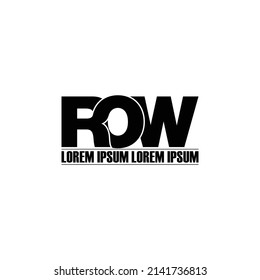 ROE-Brief-Monogramm-Logo-Design, Vektorgrafik