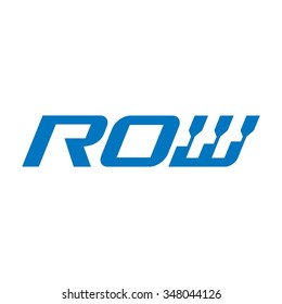 row logo vector.