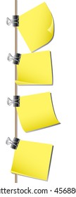 Row of note paper