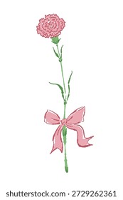 Rosa Nelke Blumen Vektor