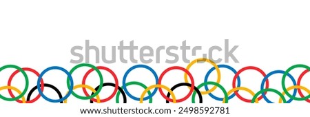 A row of rings in various colors