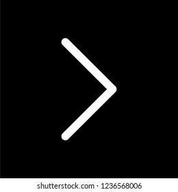 row thin right vector icon isolated on background. Trendy sweet symbol. Pixel perfect. illustration EPS 10.