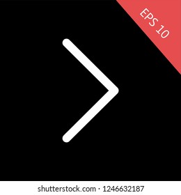 row thin right vector icon isolated on background. Trendy sweet symbol. Pixel perfect. illustration EPS 10.