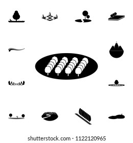 row of trees icon. Detailed set of Park and landscape icons. Premium quality graphic design sign. One of the collection icons for websites, web design, mobile app on white background