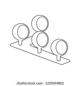 row of trees icon. Element of Park and landscape for mobile concept and web apps icon. Thin line icon for website design and development, app development