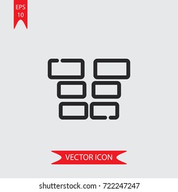 Row vector icon, illustration symbol